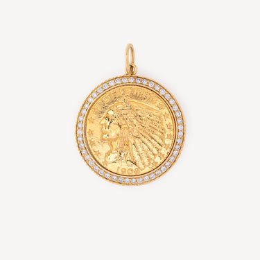 Pendentif Coin Gold and Diamonds