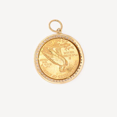 Pendentif Coin Gold and Diamonds
