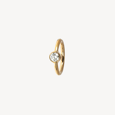 Piercing Hoop 8mm Rose Gold Diamond 2.5mm