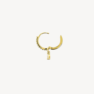 Hoop Demi Pavée Pear Yellow Gold Diamond