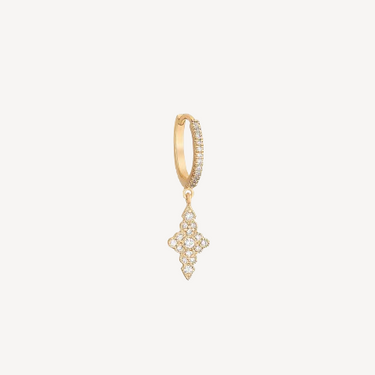 Mini Hoop Jade Yellow Gold Diamonds