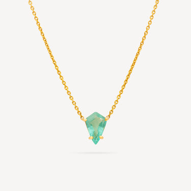 Floating Pear Emerald necklace