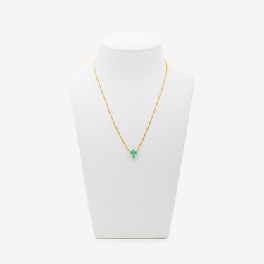 Floating Pear Emerald necklace