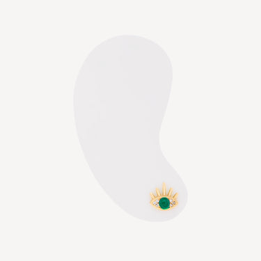 Boucle d'Oreille Green Eyelete Diamants