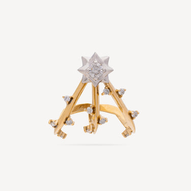 Yellow Gold Shooting Star Earring