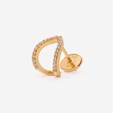 Earring The Small Wishbone Pavé
