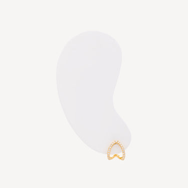 Earring The Small Wishbone Pavé