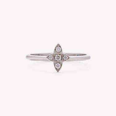 The Minor Star Crossed White Gold Ring