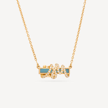 Mini Mood Sky Blue Gold Yellow Lacquer