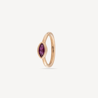 Piercing Hoop 8mm Rose Gold Ruby Marquise