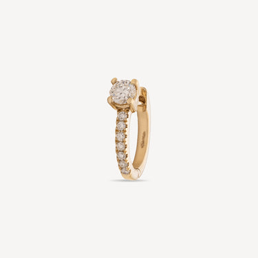 Piercing Hoop Demi Pavée Or Jaune Diamant