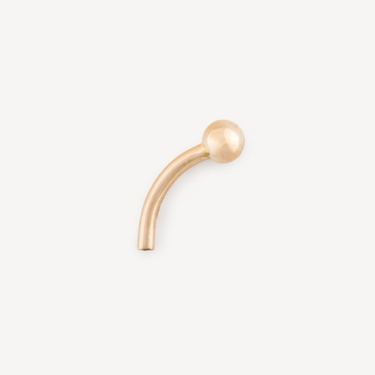 Navel Tube Piercing 10mm Rose Gold