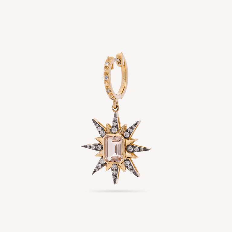 Starbust Morganite Earring