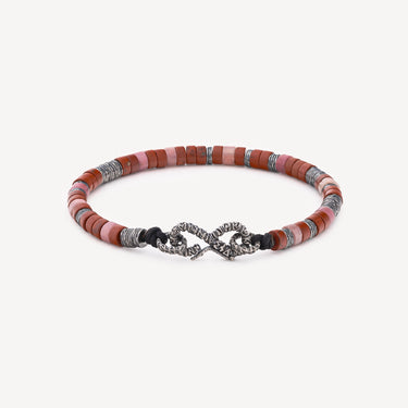 Bracelet Infinity Jasper Rhodonite