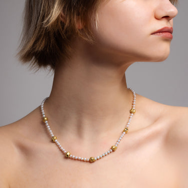 Skull Hopes & Dreams White Pearl Necklace