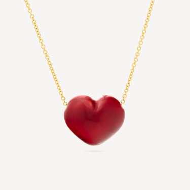 Red Bubble Heart necklace