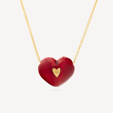 Red Bubble Heart necklace