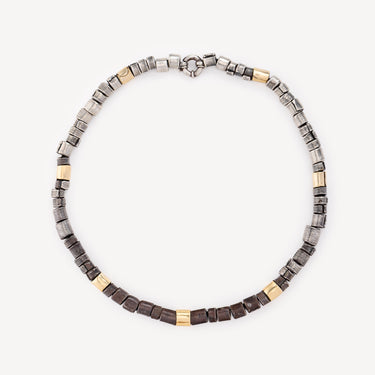 Gold and Silver beads necklace