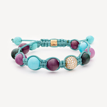 Bracelet 10mm Braided Bleu Rose