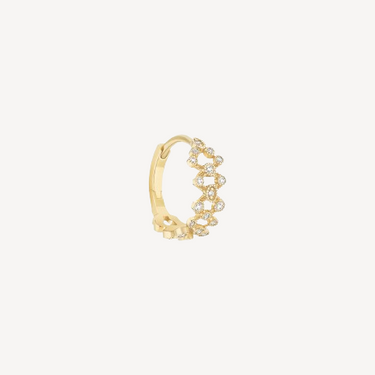 Mini Hoop Summer Rain Yellow Gold Diamonds