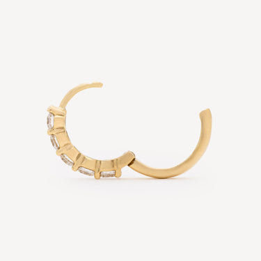 Hoop Yellow Gold White Diamonds