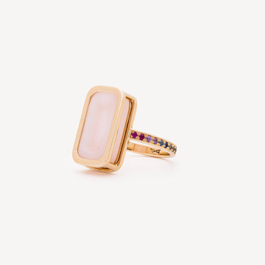 Bague Pfefferminz Opale Saphirs