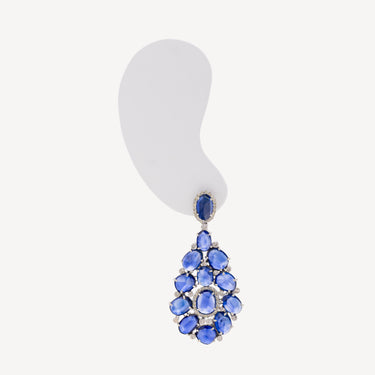 Blue Sapphire Diamond Earring