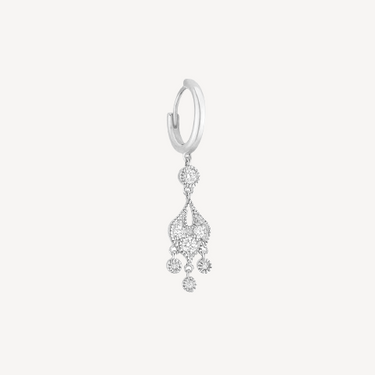 Mini Hoop Sultane White Gold Diamonds