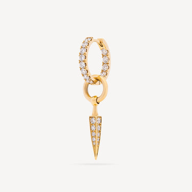 Earring Poison Arrow Large Yellow Gold Diamonds