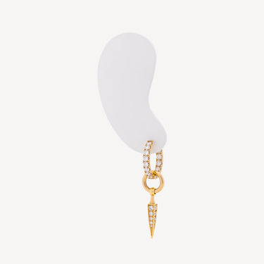 Earring Poison Arrow Large Yellow Gold Diamonds