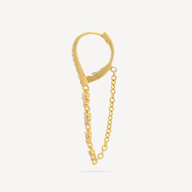 Earring Boho Tennis Diamonds Yellow Gold