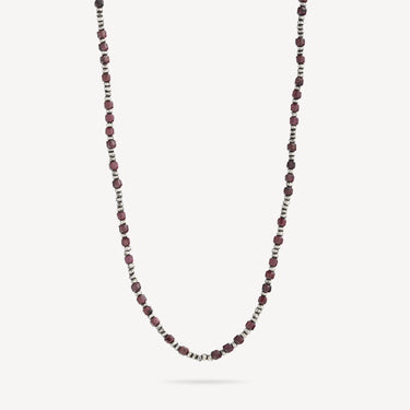 Percep Red Garnet Silver Bracelet