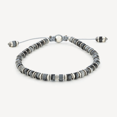 Bracelet Sapet Carte Gris Jaspe Silver