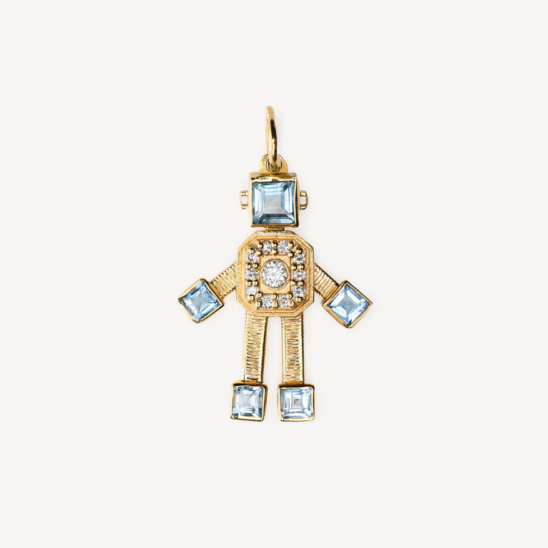Van Heart Mini Gold and Diamond Pendant