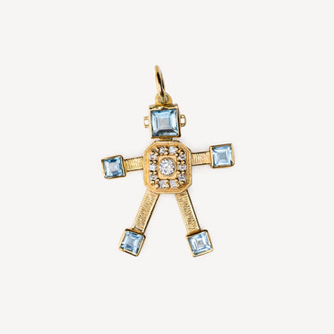 Van Heart Mini Gold and Diamond Pendant