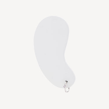 Créole 6,5mm Or blanc Double Diamant