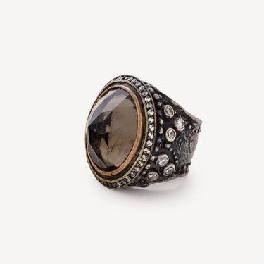 Green Honey Quartz Ring