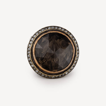 Green Honey Quartz Ring
