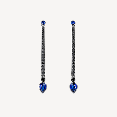 Earrings En Pointe Blue Sapphires