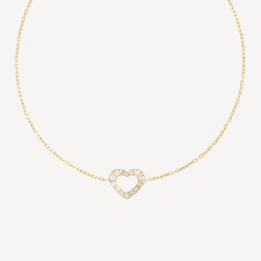 Heart Bracelet Diamonds Yellow Gold