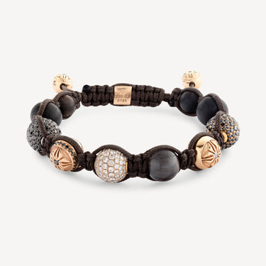 Rose Gold Diamonds and Sapphires Pearl Bracelet