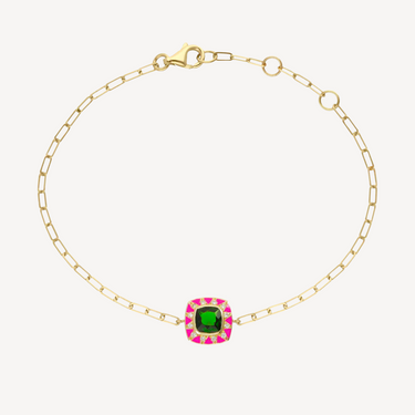Stella Diopsite and Diamonds Bracelet