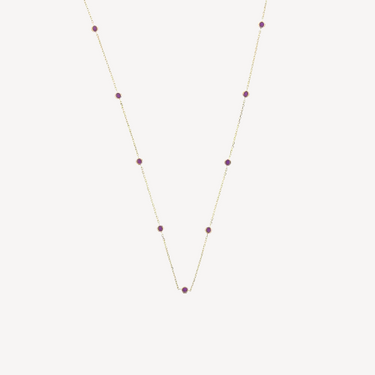 Violet Diamond Enameled Target Necklace