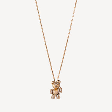 Bear Pendant Necklace Rose Gold