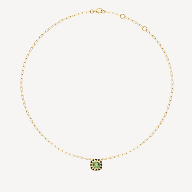 Stella Green Sapphire and Diamond Necklace