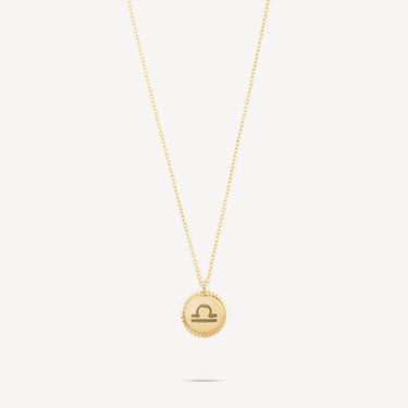 Necklace zodiac scales medallion