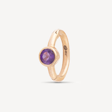 Piercing Hoop 6.5mm Rose Gold Amethyst 2.5mm