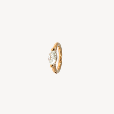 Piercing Hoop Earring 6.5mm Rose Gold Marquise 4.5x2mm