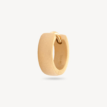 Piercing Hoop 9.5mm x 4mm Yellow Gold Matte Finish
