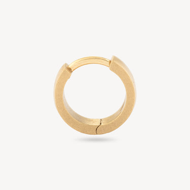 Piercing Hoop 9.5mm x 4mm Yellow Gold Matte Finish